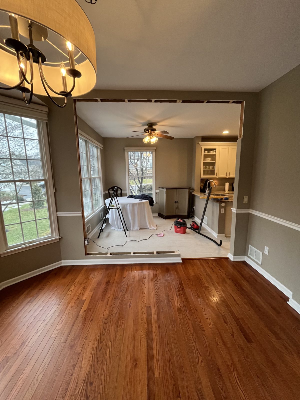 Interior renovation before